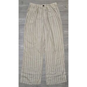 Kitri Trousers Womens Size 8 Beige White Pants 100% Lyocell